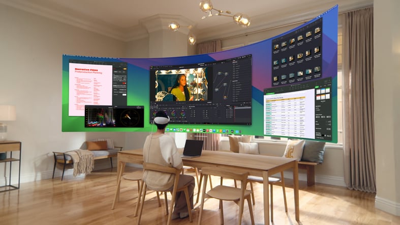 Das neue, größere virtuelle Mac Display in visionOS 2.