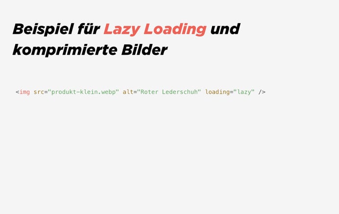 SEO HTML Code für Lazy Loading