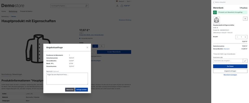 shopware_preisanfrage